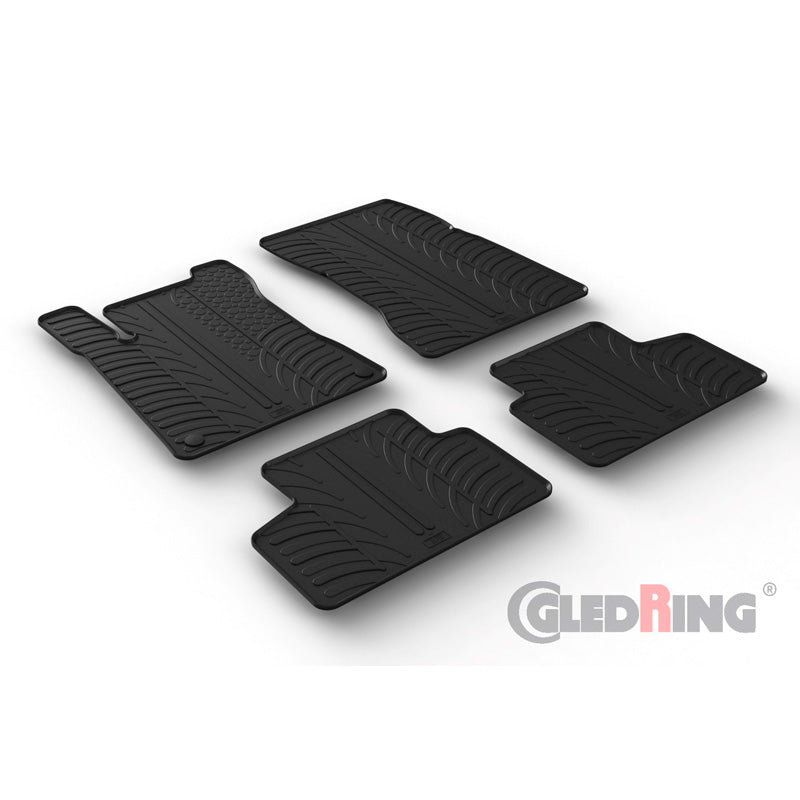 Gledring, kumimatot, sopii Mercedes GLB (X247) 11/2019- (T-profiili 4-osainen + klipsit)