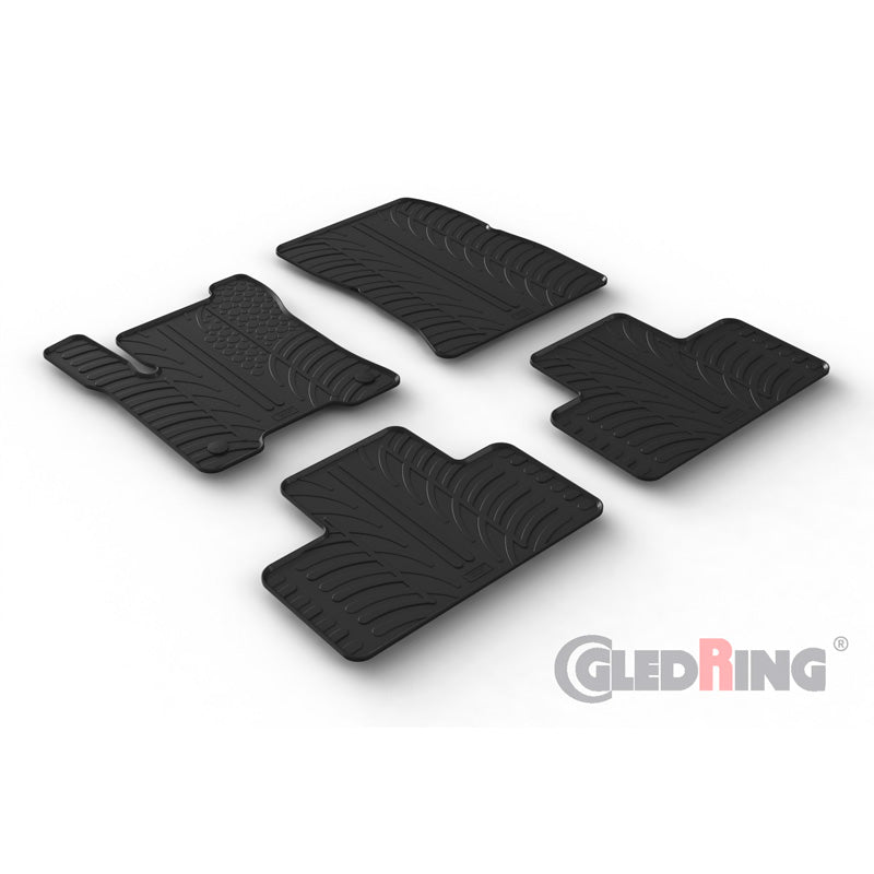 Gledring, kumimatot, sopii Mercedes EQB (X243) 2021- (T-profiili 4-osainen + klipsit)