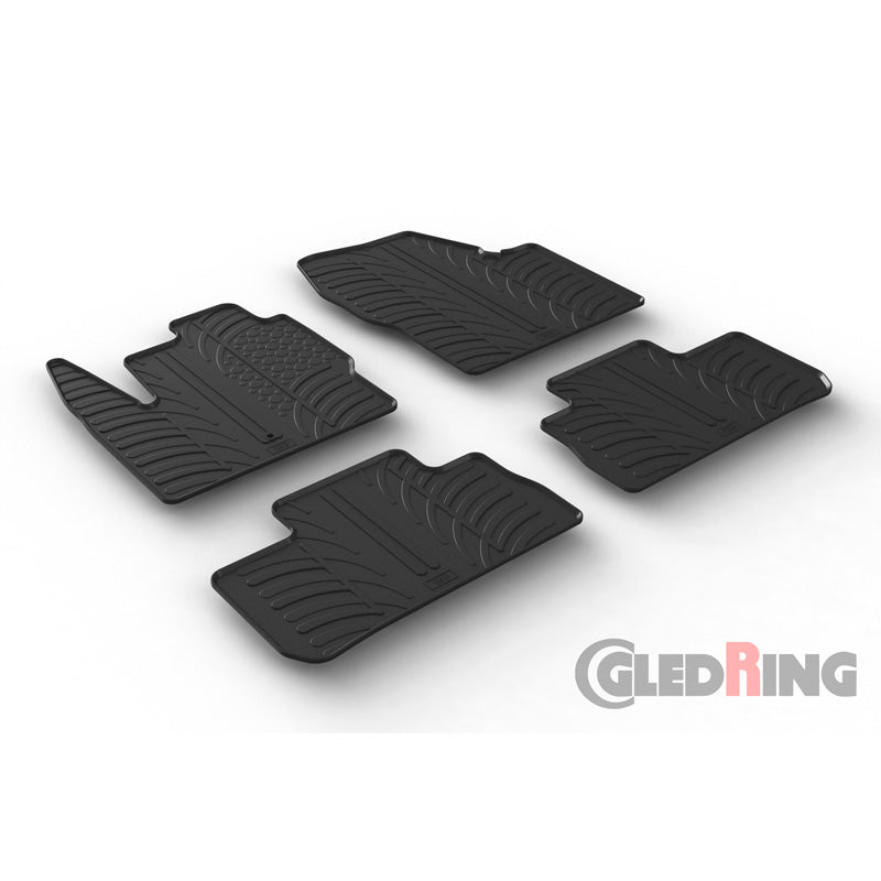 Gledring, kumimatot, sopivat Landrover Freelander II 2007- (T-profiili 4 osaa + klipsit)
