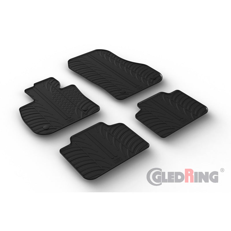 Gledring, kumimatot, sopii BMW X1 (U11) 2022- (T-profiili 4 osaa + klipsit)