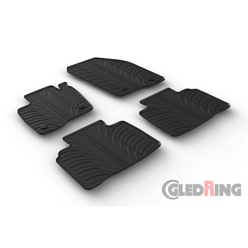 Gledring, kumimatot, sopivat Ford Edge 2016- (T-profiili 4-osaa + klipsit)