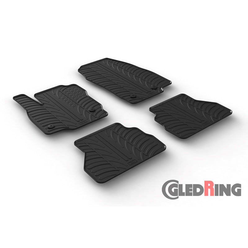 Gledring, kumimatot, sopii Ford B-Max Facelift 2015- (T-profiili 4 osaa + klipsit)