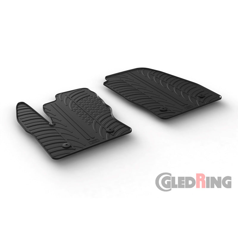 Gledring, kumimatot, sopii Ford Transit Connect Furgon 2016-2022 (G-profiili 2 osaa + klipsit)