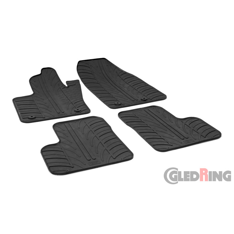 Gledring, Kumimatot, sopii Fiat 500X 2015- & Jeep Renegade after 02/2015- (T-profiili 4-osainen + klipsit)