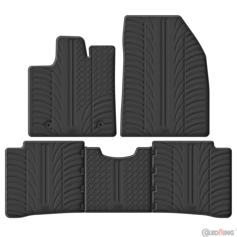 Gledring gummimattor set passar till BYD Atto 3 2022- (T-profil 5 delar)