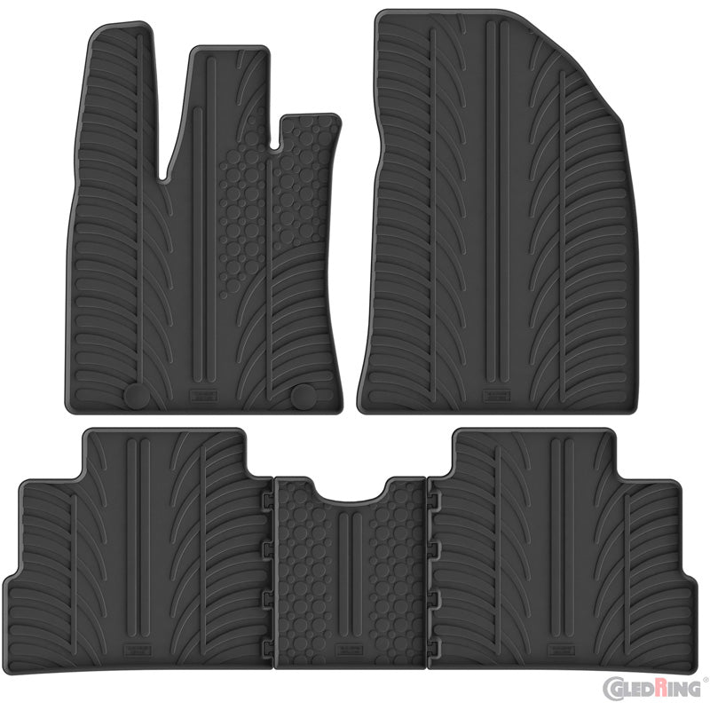 Gledring, gummimatta, T-profil, 5-delat set, passar till BYD Dolphin Surf EV (2025-)