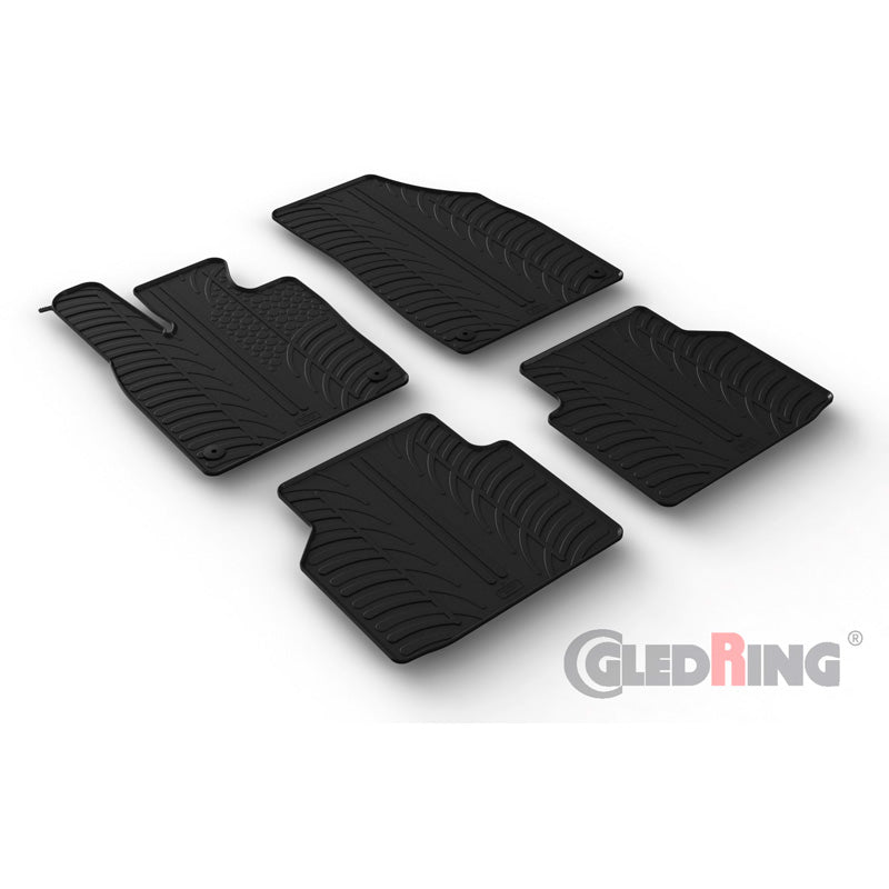 Gledring, kumimatot, sopii Volkswagen ID.4 2020- & ID.5 2021- (T-profiili 4 osaa + klipsit)
