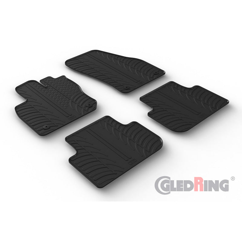 Gledring, kumimatot, sopii Volkswagen Tiguan III (CT1) 2024- (T-profiili, 4 osaa + klipsit)