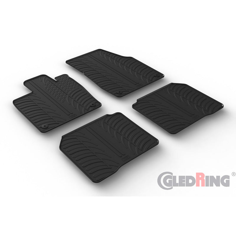 Gledring, kumimatot, sopii Volkswagen ID.7 & ID.7 Tourer 2023- (T-profiili 4-osainen + klipsit)