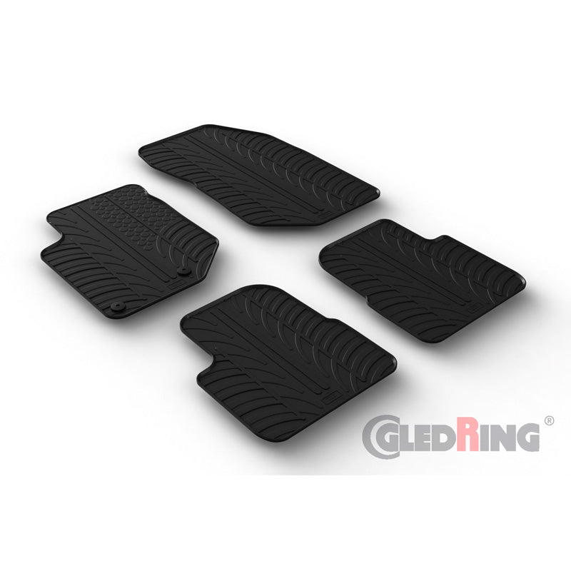 Gledring, kumimatot, sopii Citroen C4 III 5-doors 2020- & C4 X 2022- pois lukien e-C4 (T-profiili 4 osaa + klipsit)