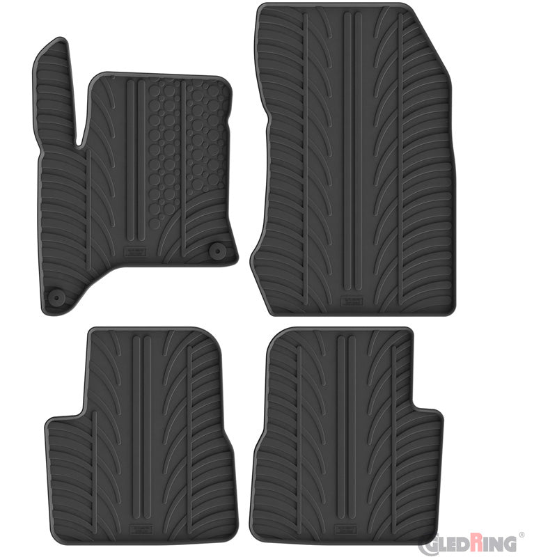 Gledring, Gummimatta, T-profil 4 delar + matclips, passar till Citroën C4 III MHEV (2024-)