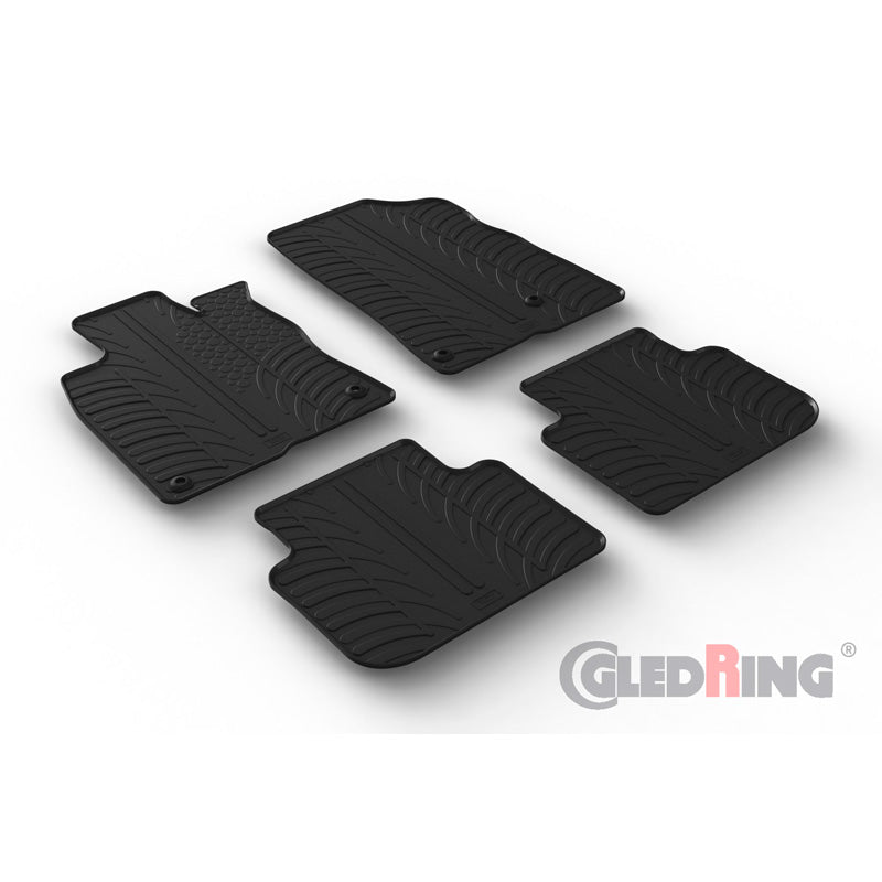 Gledring, kumimatot, sopii Honda Civic XI HB e:HEV 2022- (T-profiili 4 osaa + klipsit)