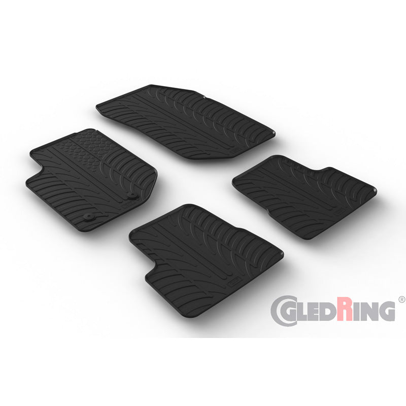 Gledring, kumimatot, sopii Jeep Avenger (J2) (petrol) 2023- (T-profiili 4-osainen + klipsit)