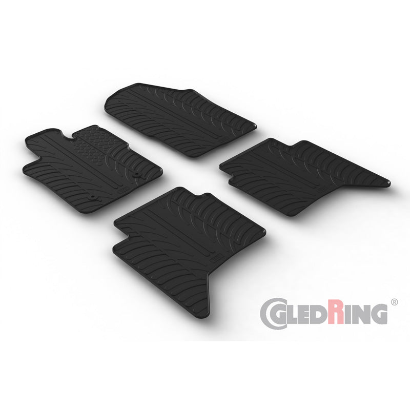 Gledring, kumimatot, sopii Ford Ranger (Raptor) II 2022- (bensiini) & Volkswagen Amarok II 2022- (T-profiili 4 osaa + klipsit)