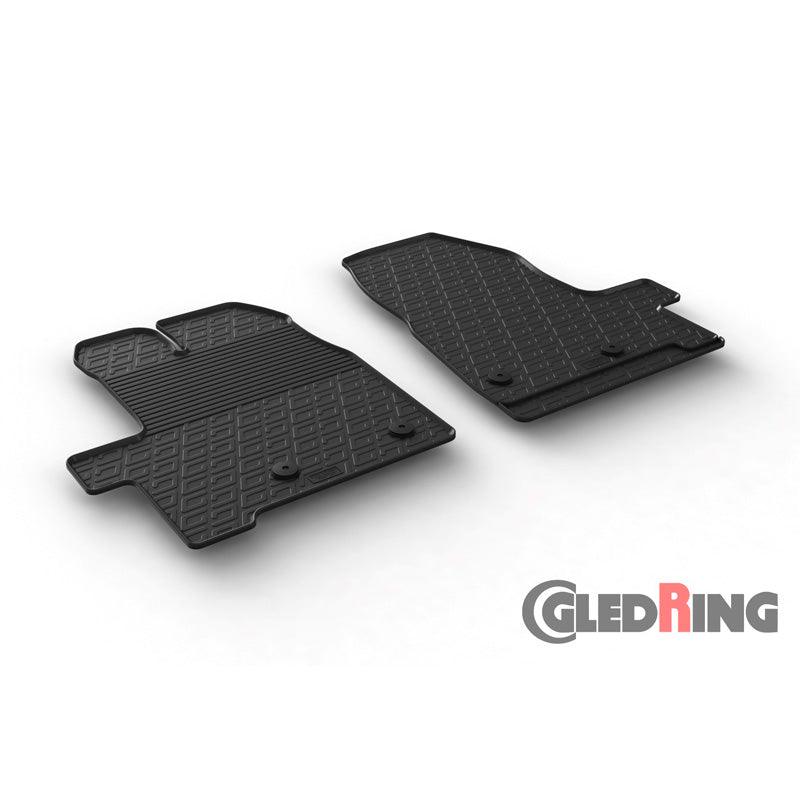 Gledring, kumimatot, sopii Ford Transit Custom Furgon/Kombi 2018-2022 (Manual gear) (G-profiili 2 osaa + klipsit)