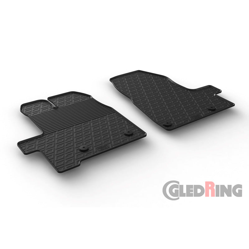 Gledring, kumimatot, sopii Ford Tourneo Custom 9/2012- & FL 2018- (manuaalivaihteisto) (G-profiili 2 osaa + klipsit)