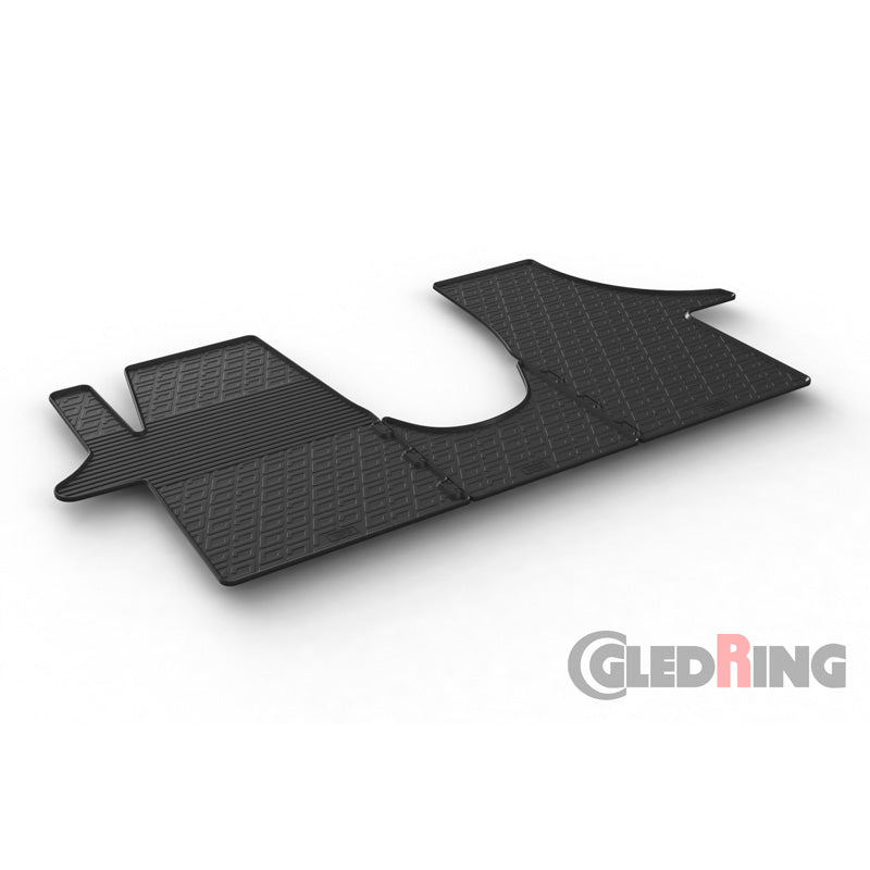 Gledring, kumimatot, sopii Volkswagen Transporter T5 2003-2015 & T6 2015-2020 (TK-profiili, 3-osainen)