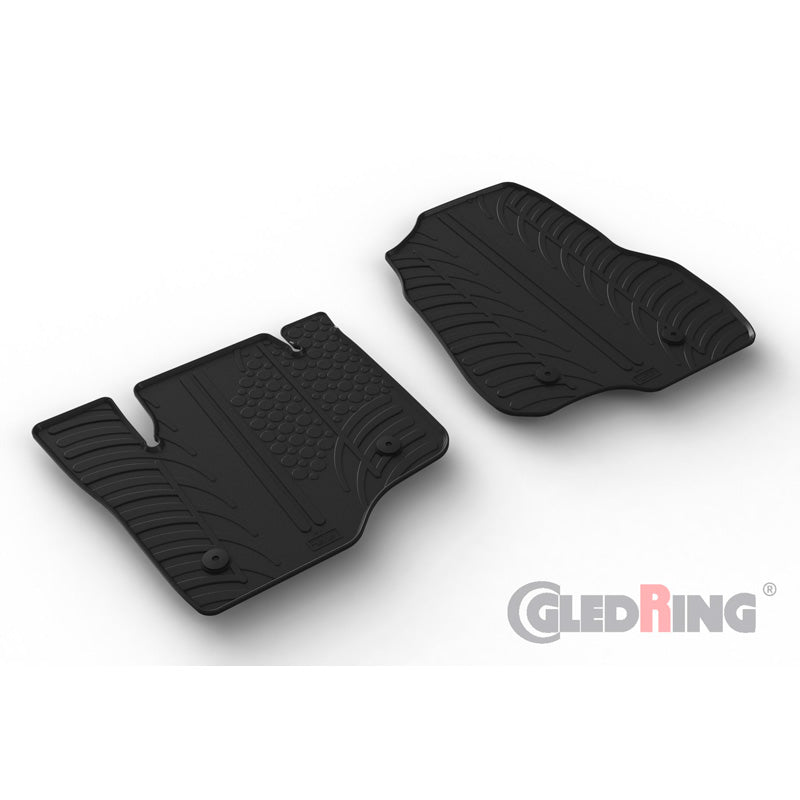 Gledring, kumimatot, sopii Ford F-250 Super Duty Super Crew (13&14th Gen.) 2017-2021 & 2021- (T-profiili 2-osainen + klipsit)