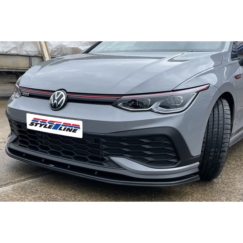 RGM, etuspoileri, sopii Volkswagen Golf VIII Hatchback GTi/R-Line 09/2020- - Musta (ABS)