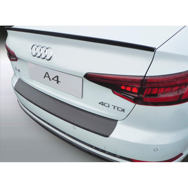RGM, takapuskurin suoja, ABS-muovi, sopii Audi A4 Sedan 10.2018-09.2019 Musta
