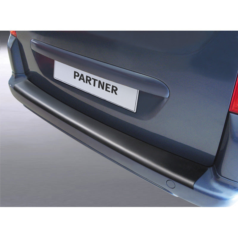 RGM, takapuskurin suoja, ABS-muovi, sopii Peugeot Partner 2008- (maalatuille puskureille) Musta