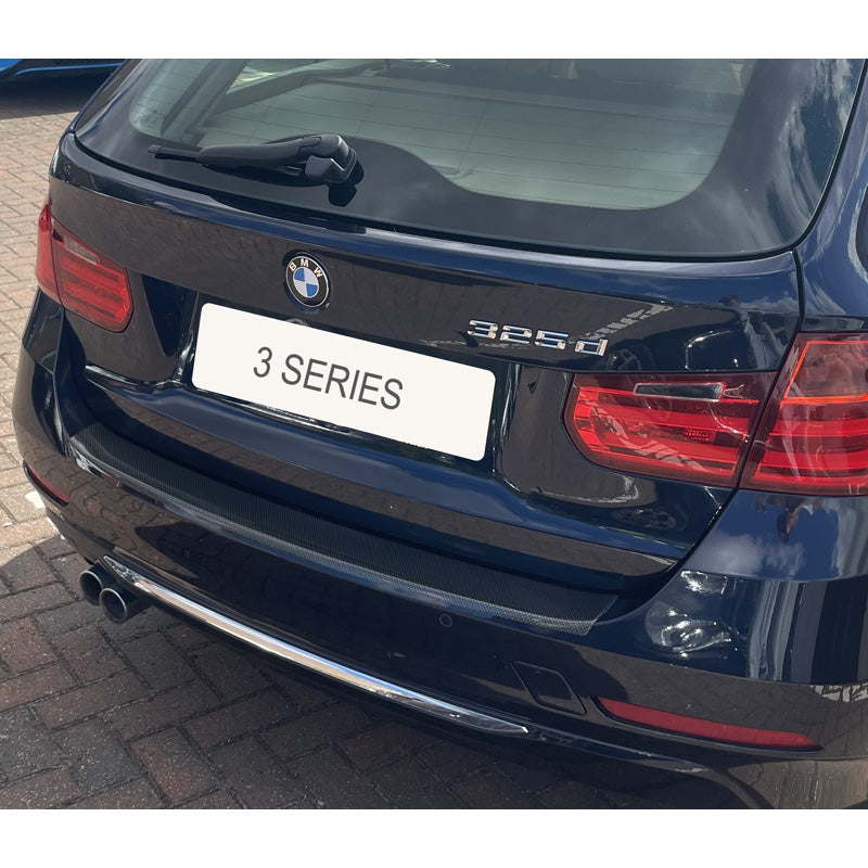 RGM, takapuskurin suoja, ABS-muovia, sopii BMW F31 Estate/Touring 2012-2018 (ei M) hiilikuituilme