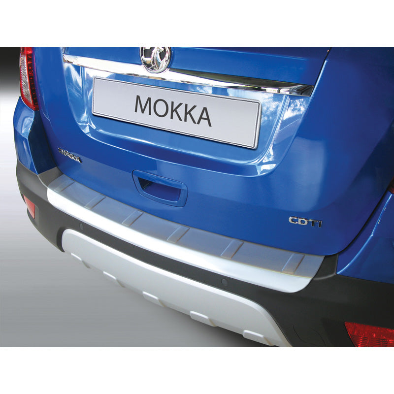RGM, takapuskurin suoja, ABS-muovia, sopii Opel Mokka 2012- Hopea