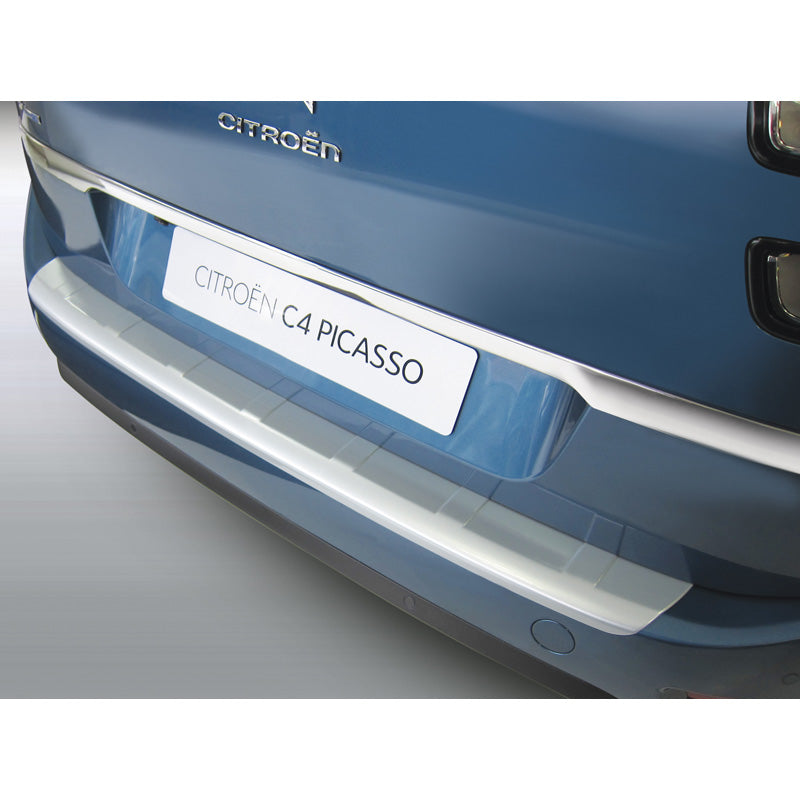 RGM, takapuskurin suoja, ABS-muovia, sopii Citroën C4 Grand Picasso 2013- & C4 Grand Spacetourer 2018- Hopea 'uurrettu'