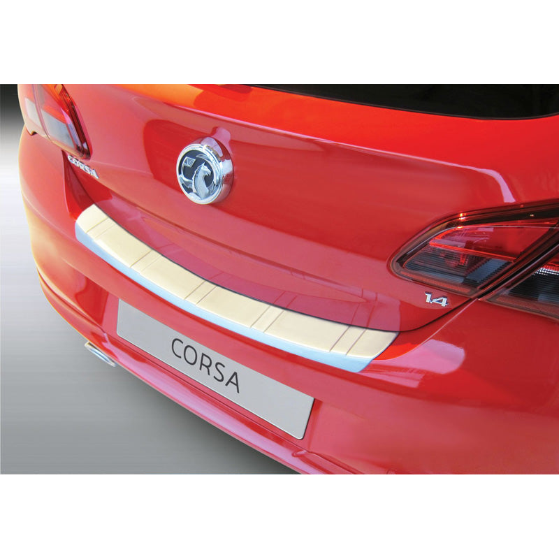 RGM, takapuskurin suoja, ABS-muovia, sopii Opel Corsa E 3/5 ovinen 2015-2019 Musta 'Uurrettu'