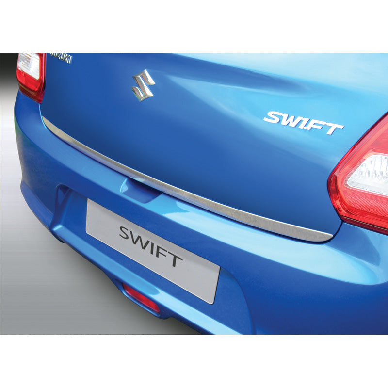 RGM, ruostumattomasta teräksestä valmistettu takaluukun kynnysuoja, sopii Suzuki Swift IV 5-ovinen sis. Sport 5/2017-
