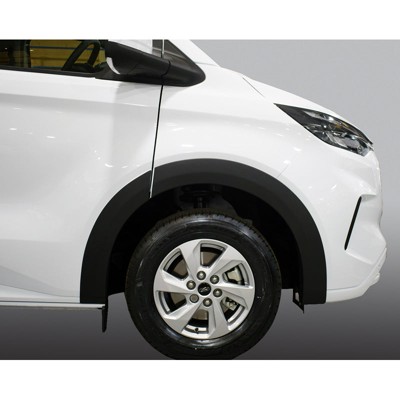 RGM, hjularkskydd, svart ABS-plast, passar till Ford Transit Custom / Tourneo Custom (V710) 2023 - kort axelavstånd med dubbla skjutdörrar – 8 st.