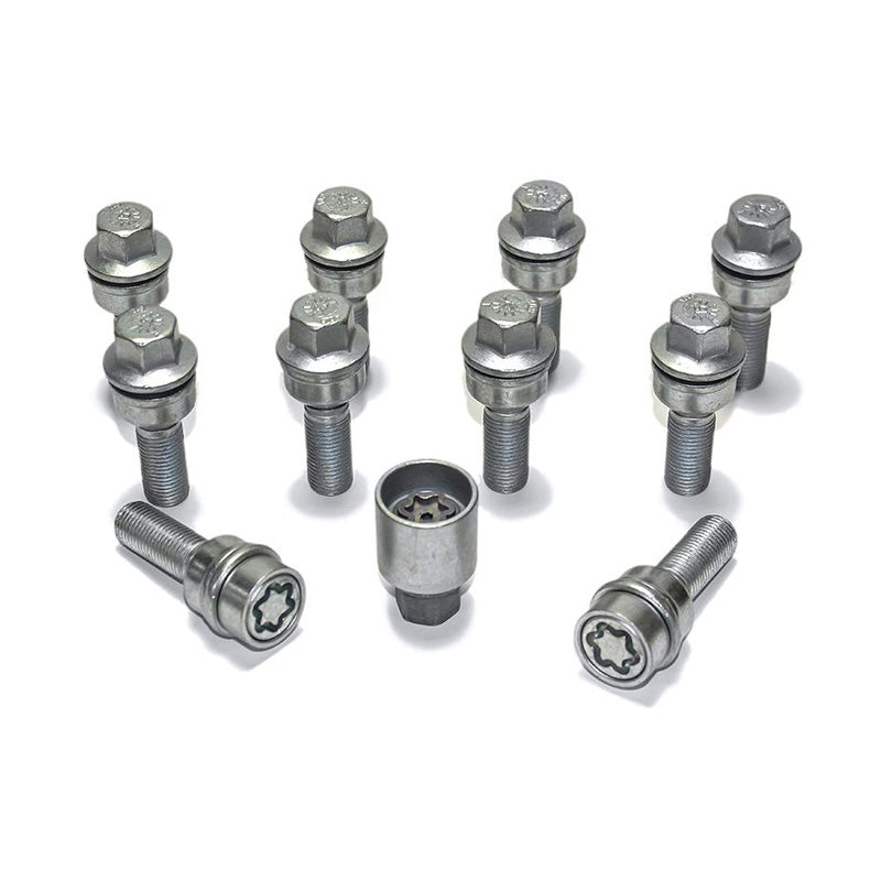 H&R, pyöränpulttisarja pyöreäkantainen liikkuvalla kartiolla R14 M14x1.50 - pituus 38mm - 10 kpl. (esim. sopii Audi Q3, Q5) - sis. lukkopultit