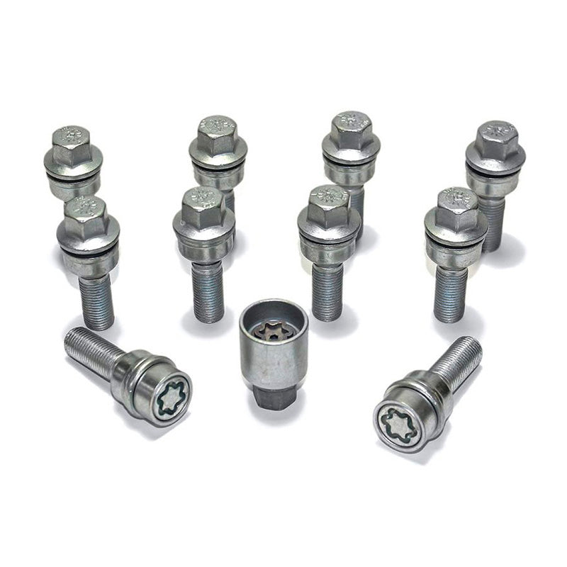 H&R, Pyöränpulttisarja pyöreäkannalla ja liikkuvalla kartiolla R13 M14x1.50 - pituus 45mm - 10 kpl. (esim. sopii Audi S5) - sis. pyöränlukot