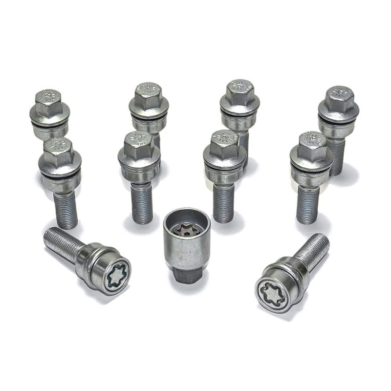 H&R, Pyöränpulttisarja pyöreäkannalla ja liikkuvalla kartiolla R14 M14x1.50 - pituus 45mm - 10 kpl. (esim. sopii Audi Q3, Q5) - sis. pyöränlukot