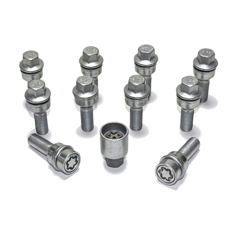 H&R, pyöränpulttisarja Round-Head liikkuvalla kartiolla R14 M14x1.50 - pituus 48mm - 10 kpl. (esim. sopii Audi Q3, Q5) - sis. pyöränlukot