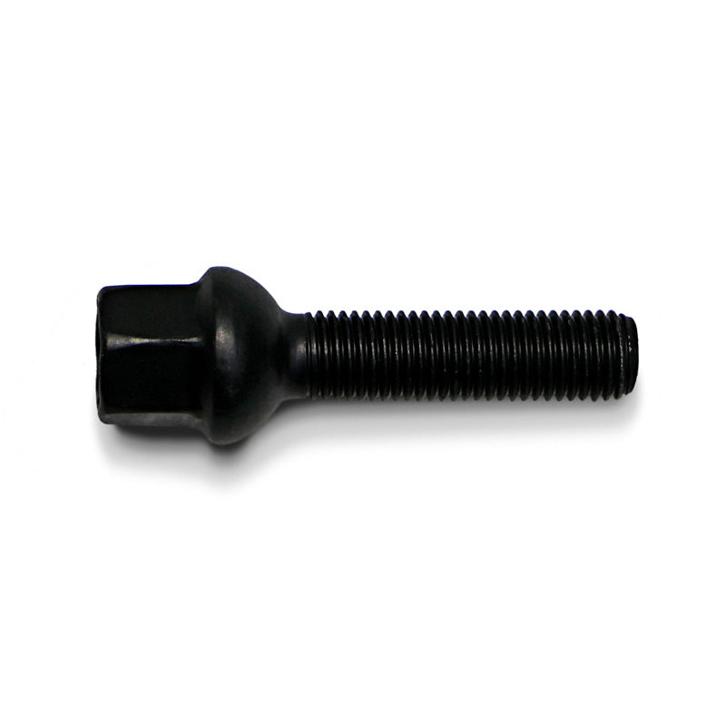 H&R, pyöränpultti, pyöreäkantainen R12 M12x1.50 - pituus 35mm - musta (esim. sopii Mercedes)