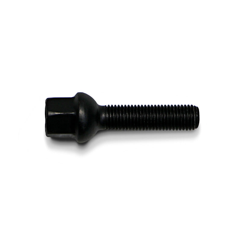 H&R, pyöräpultti pyöreäkanta R12 M12x1.50 - pituus 60mm - musta (esim. sopii Mercedesiin)