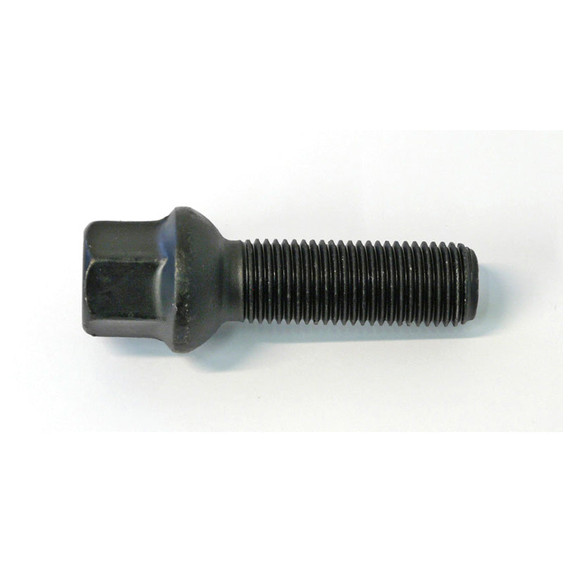 H&R, pyöränpultti pyöreäpäinen R13 M14x1.50 - pituus 37mm - Musta (, sopii esim. VAG)