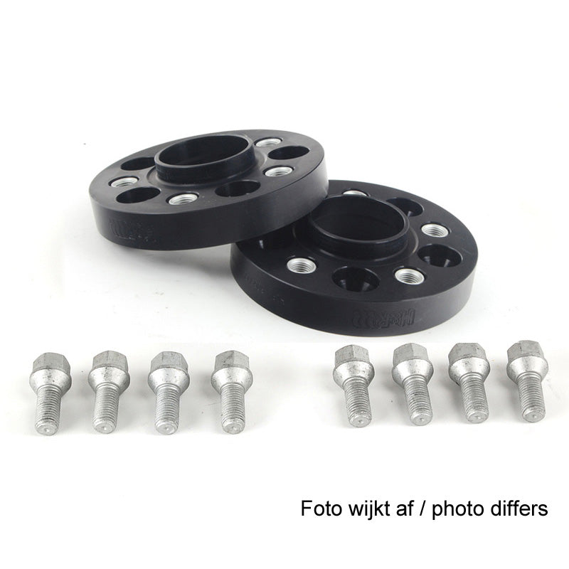H&R, DRA-System pyörän spacer-sarja 70 mm per akseli - pulttijako 5x120 - keskireikä 72,5 mm - pulttikoko M12x1,5, sopii BMW:hen - Musta