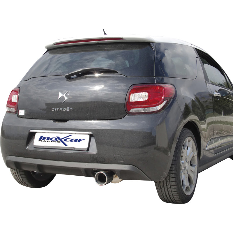 InoXcar, urheilupakoputki, sopii Citroën DS3 1.6i 16v Turbo (155HP) 2010- 102mm
