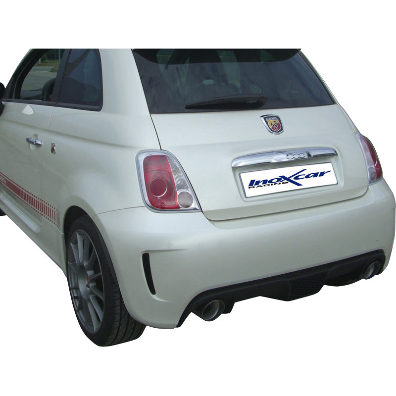InoXcar, Dubbelt sportavgassystemsystem, passar Fiat 500 1.4T Abarth 2008- Vänster/Höger 102mm Racing