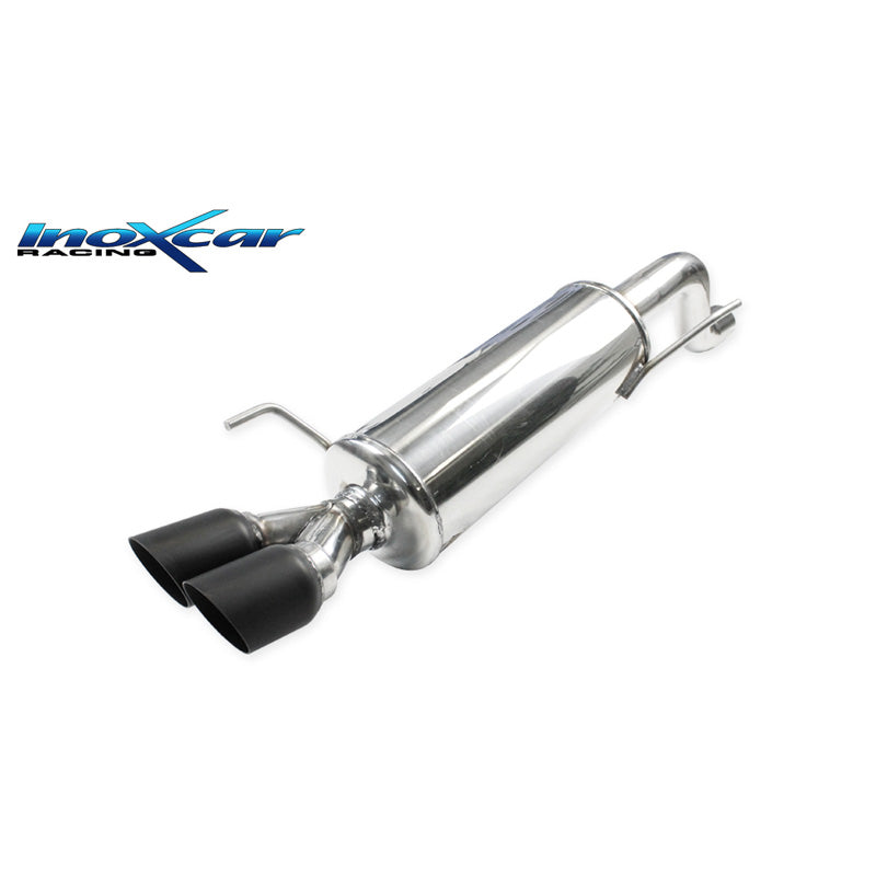 InoXcar, urheilupakoputki, sopii Fiat Grande Punto 1.4 T-Jet (155HP) 2007- 2x76mm Ceramic Black (Ø55mm)