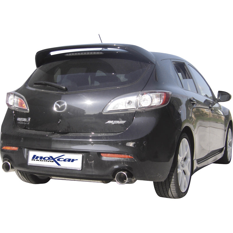 InoXcar, kaksoisurheilupakoputki, sopii Mazda 3 2.3Di MPS (260HP) 2010- Left/Right 102mm