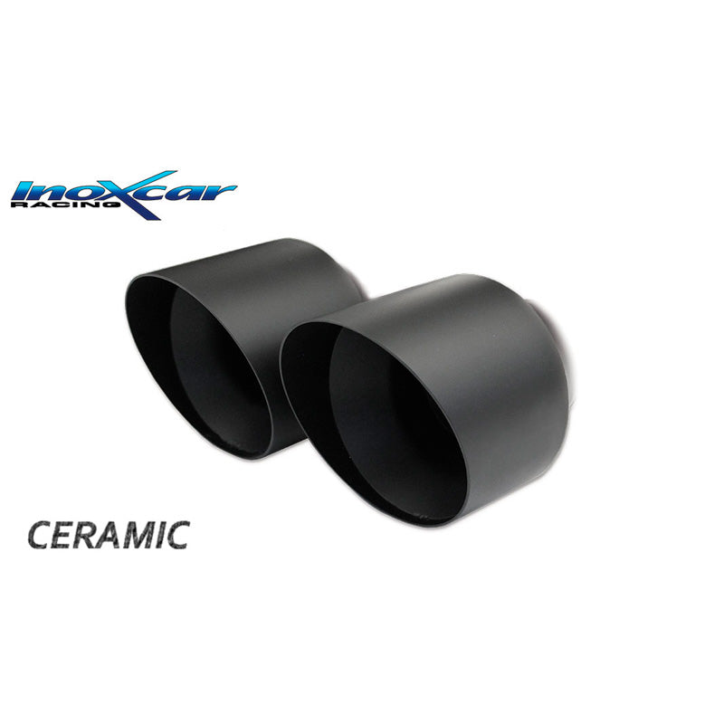 InoXcar, sporttivaimennin, sopii Mini Cooper R56 1.6 Cooper S 175hp 2007- keskellä 2x80mm Ceramic Black