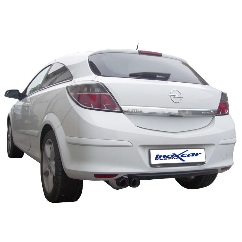 InoXcar, urheilupakoputkisto, sopii Opel Astra H GTC 1.6T (180HP) 2007- 2x70mm Racing