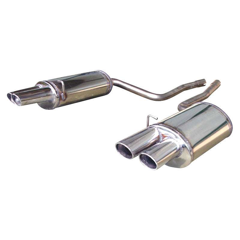 InoXcar, kaksoisurheilupakoputki, sopii Audi S4 4.2 V8 2004- Left/Right 76mm