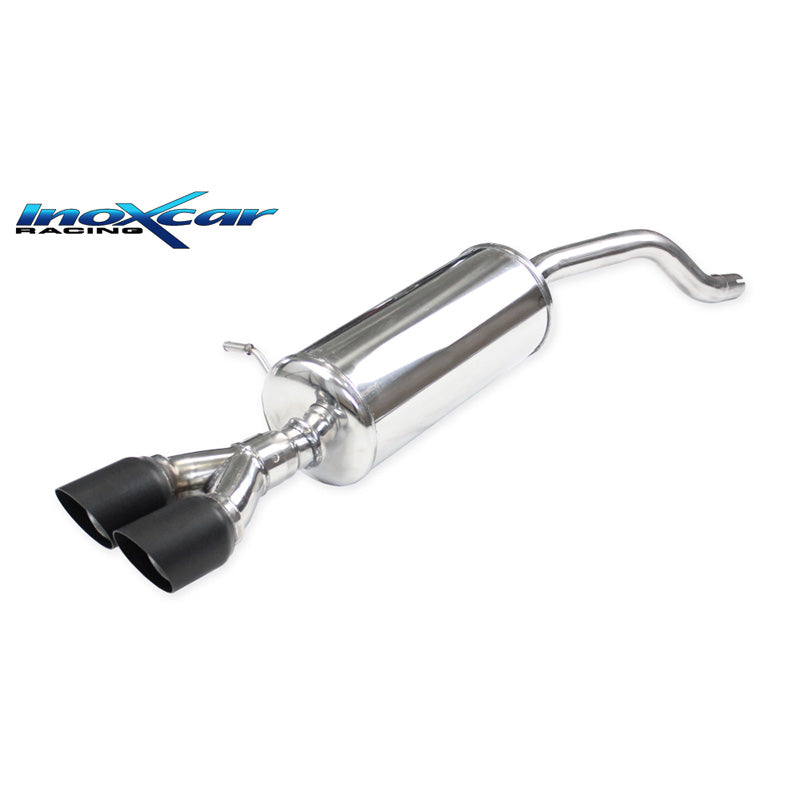 InoXcar, Urheilupakoputki, sopii Renault Clio 4 1.2 75hp 2013- 2x80mm keraaminen musta