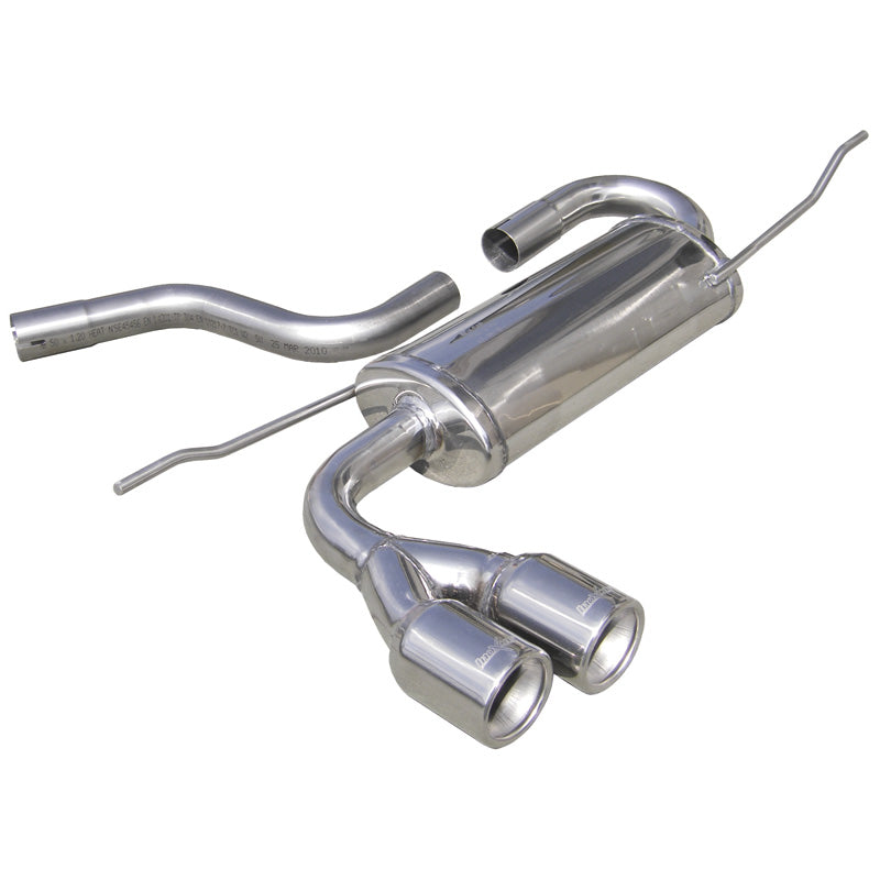 InoXcar, urheilupakoputki, sopii malliin Seat Leon 1P 1.4TSi (125HP) 2010- 2x80mm