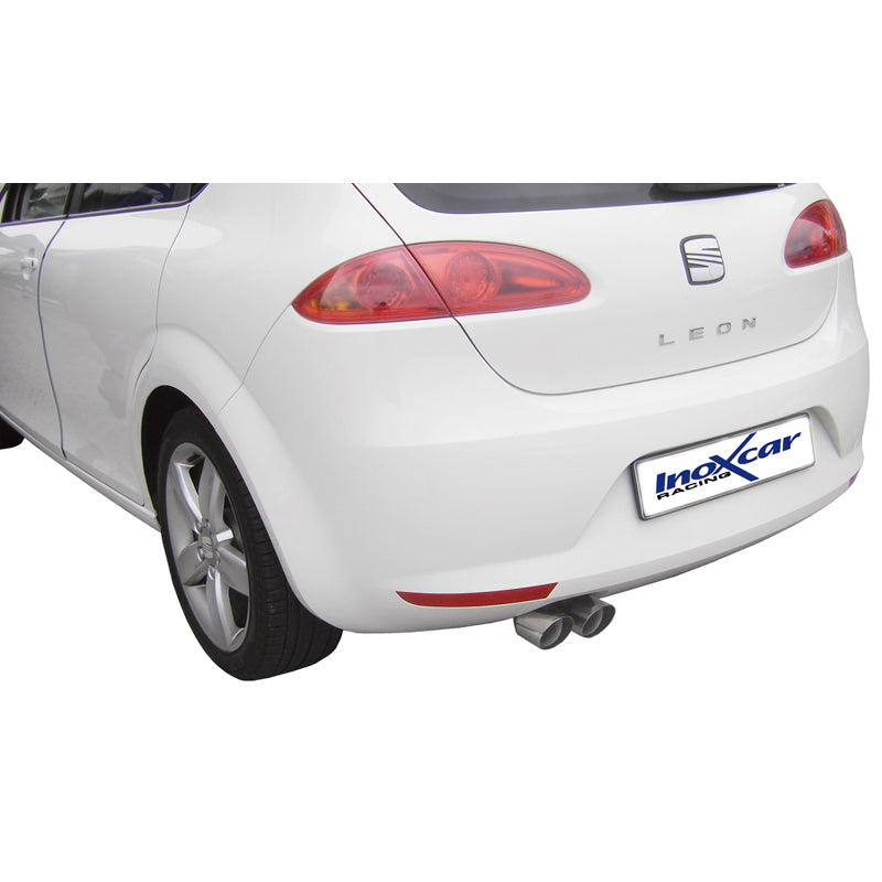 InoXcar, urheilupakoputki, sopii malliin Seat Leon 1P 1.4TSi (125HP) 2010- 2x80mm Racing