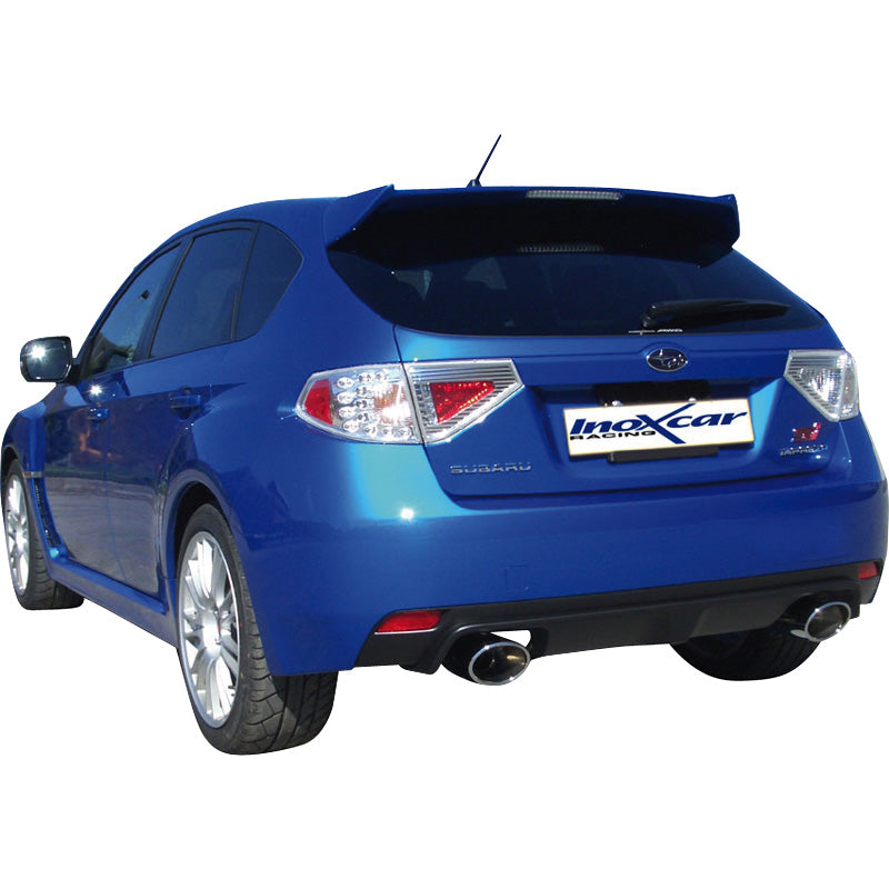 InoXcar, kaksoisurheilupakoputki, sopii Subaru Impreza 2.5 WRX STi (300HP) 2008- Vasen/Oikea 150x105mm